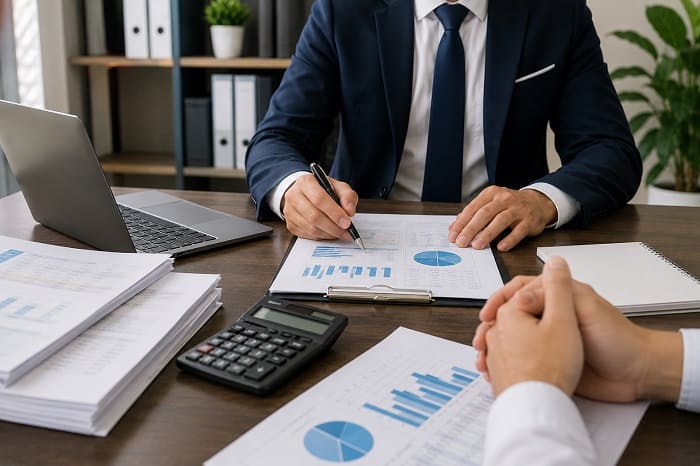 Expert-comptable en Tunisie comment bien le choisir en 2026 (1) Expert-comptable en Tunisie conseillant un client sur sa gestion financière