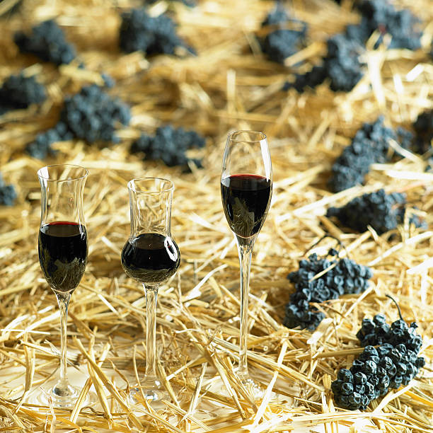 still life of straw wine vins vivants